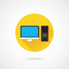 Wall Mural - vector computer icon