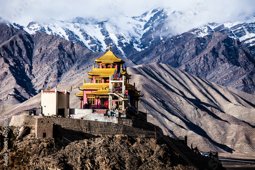 Obraz na płótnie canvas czteroczęściowy "tetraptyk" Ladakh w indyjskich Himalajach, himachal pradesh, indie