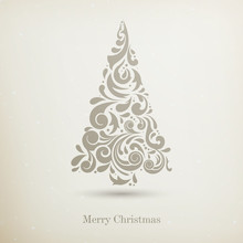 Vector Illustration Of A Stylized Christmas Tree