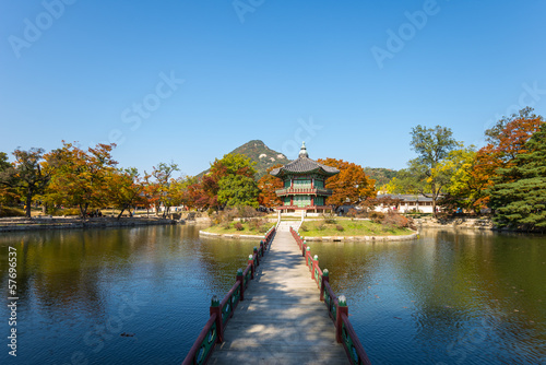 Obraz na płótnie canvas trzyczęściowy "tryptyk" Pałac gyeongbokgung w Seulu, w Korei