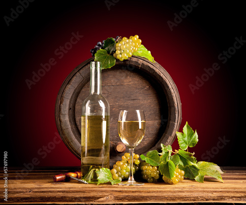 Fotoboard na płycie Wino z beczką