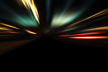 speed on night road