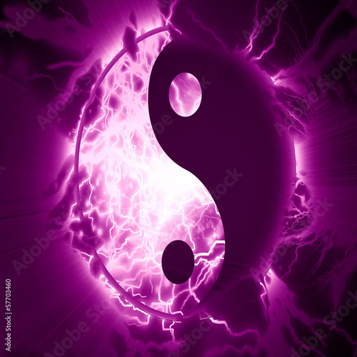Board z aluminiowym obramowaniem Znak yin yang