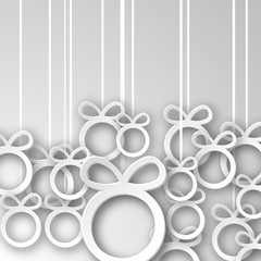Wall Mural - paper christmas balls