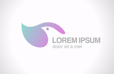 Poster - Logo Bird abstract design template. SPA Healthcare Cosmetcs