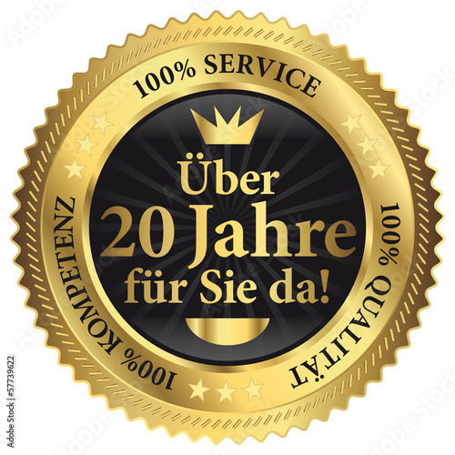 Poster Über 20 Jahre für Sie da! 100% Qualität - Service - Kompetenz