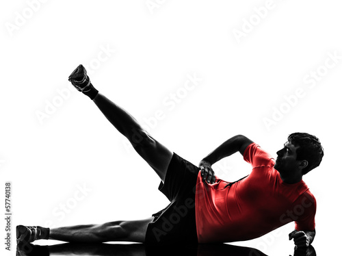 Board z aluminiowym obramowaniem Człowiek wykonując trening fitness nogi sylwetka