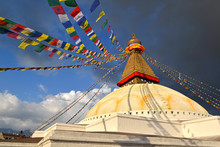 Boudhanath Buddhist Stupa . Kathmandu, Nepal
