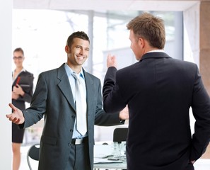 Canvas Print - Businesspeople talking