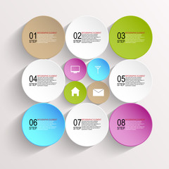 Aufkleber - Abstract paper infographic