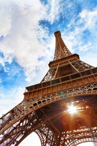 Plakat na zamówienie View at foot of Eiffel Tower. Evening.Paris.