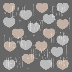 Wall Mural - abstract background with hearts