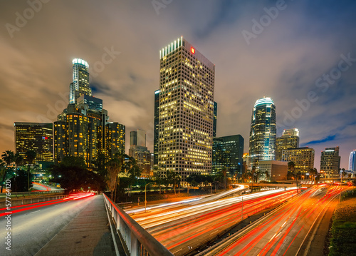 Naklejka samoprzylepna Los angeles w nocy
