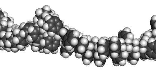 Wall Mural - Polystyrene (PS) plastic, chemical structure - linear fragment