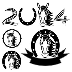 Wall Mural - Horse signs.