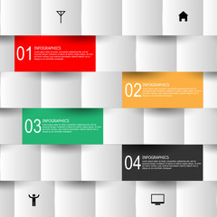 Aufkleber - Abstract paper infographic