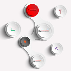 Aufkleber - Abstract paper infographic