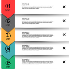 Aufkleber - Abstract paper infographic