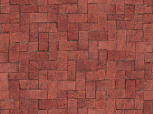 Seamlessly Tiling Red Brick Floor Texture.