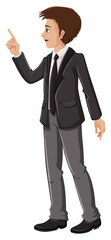 Wall Mural - A businessman pointing