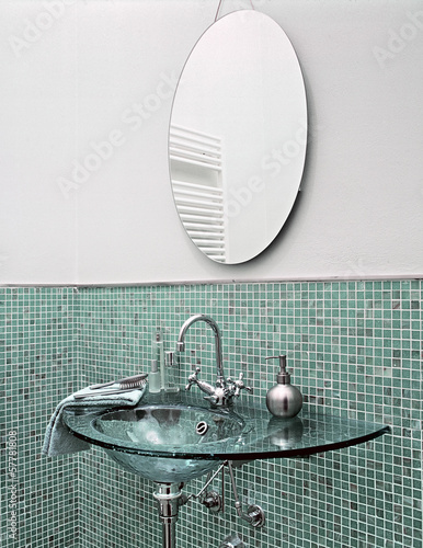 Lavandino Bagno In Vetro.Lavabo Di Vetro Per Un Bagno Moderno Buy This Stock Photo And Explore Similar Images At Adobe Stock Adobe Stock