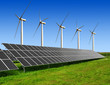 © vencav - solar energy panels and wind turbines