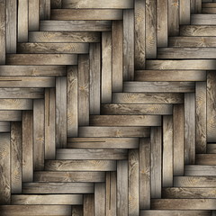 Wall Mural - detailed design of vintage parquet