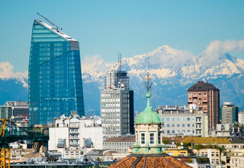 Wall Mural - Milan cityscape