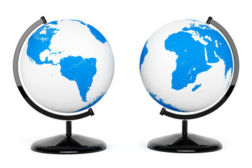 Poster - Two Earth Desk Globe