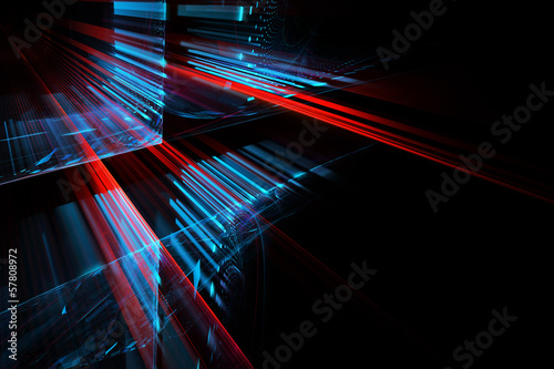 Plakat na papierze fotorealistycznym Abstrakcyjne futurystyczne tło