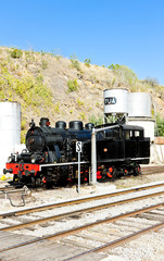 Sticker - steam locomotive at railway station in Tua, Douro Valley, Portug