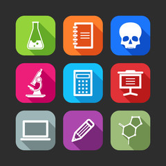 flat icons for web and mobile applications