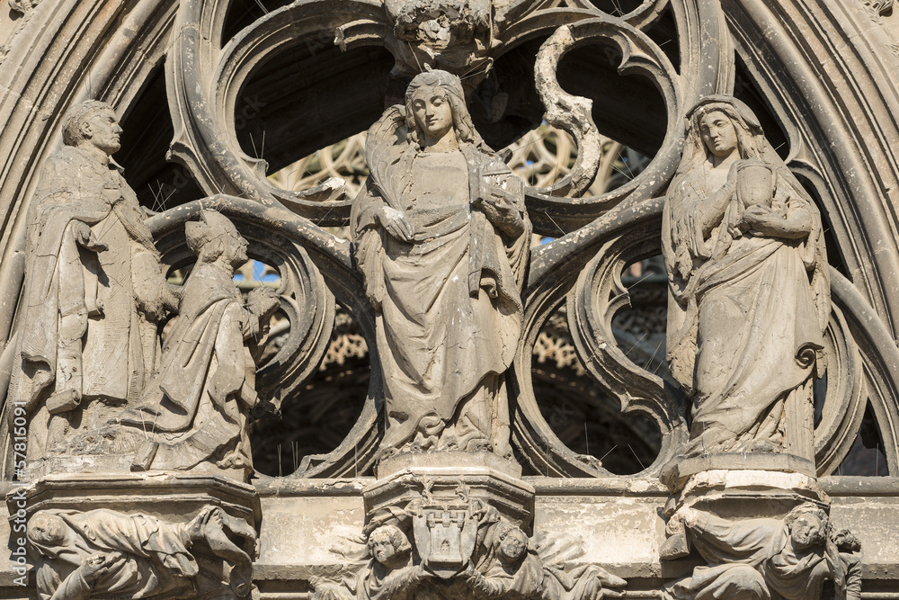 Albi (France), cathedral - obrazy, fototapety, plakaty 