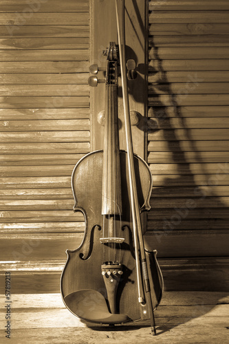 Naklejka na szafę Vintage violin