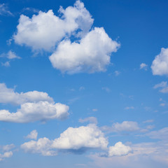 clouds on the blue sky