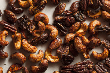 Wall Mural - brown candied caramelized nuts