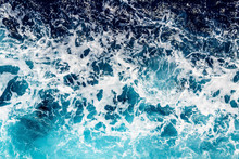 Deep Blue Sea Water With Spray