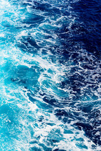 Deep Blue Sea Water With Spray