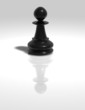 black chess pawn figurine isolated illustration