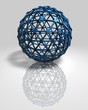 3d abstract blue ball modern technology concept background