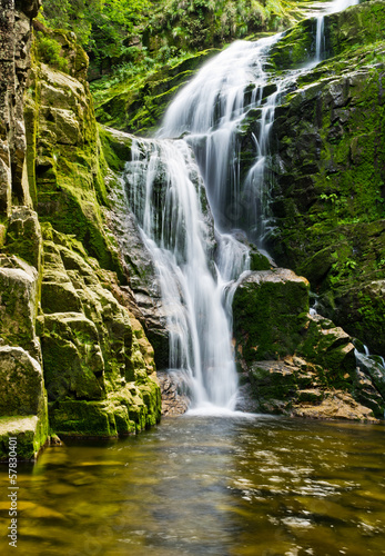 Fototapeta na wymiar Famous Kamienczyk waterfall, Poland