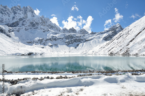 Obraz na płótnie canvas czteroczęściowy "tetraptyk" Nepal, Himalaje, Jezioro Gokyo