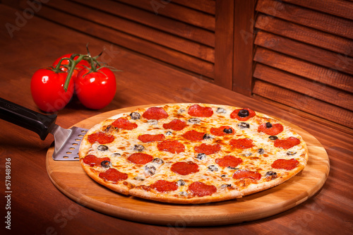 Naklejka samoprzylepna Gorąca pizza