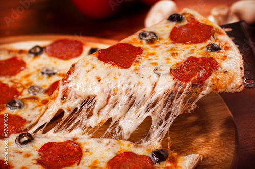 Fototapeta na szkło Gorąca pizza