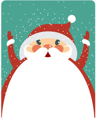 Christmas card with big Santa