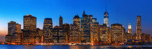 Night New York City Skyline Panorama