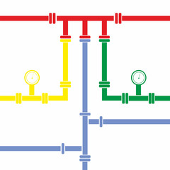 Seamless background of water pipeline