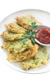 Fried pancakes made of grated zucchini