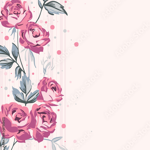 Fototapeta do kuchni Vintage Roses Background