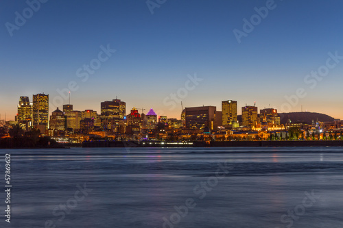 Tapeta ścienna Montreal miasto w godzinach wieczornych, quebec, Kanada